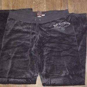 Juicy couture velvet charcoal grey lounge pants